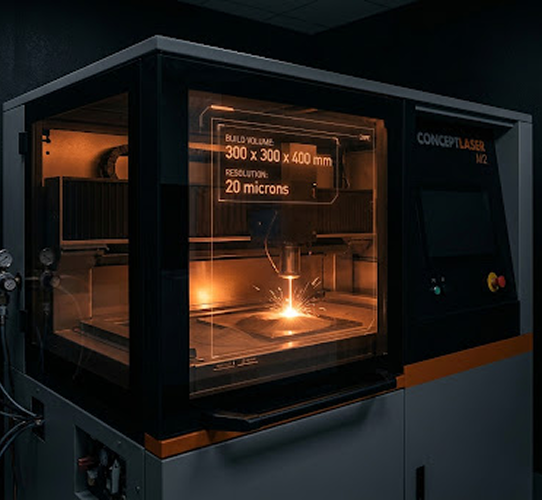 Industrial 3D printing capability showcase.